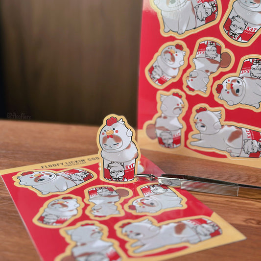 Floofy Lickin' Good - Sticker Sheet