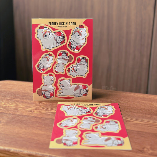 Floofy Lickin' Good - Sticker Sheet