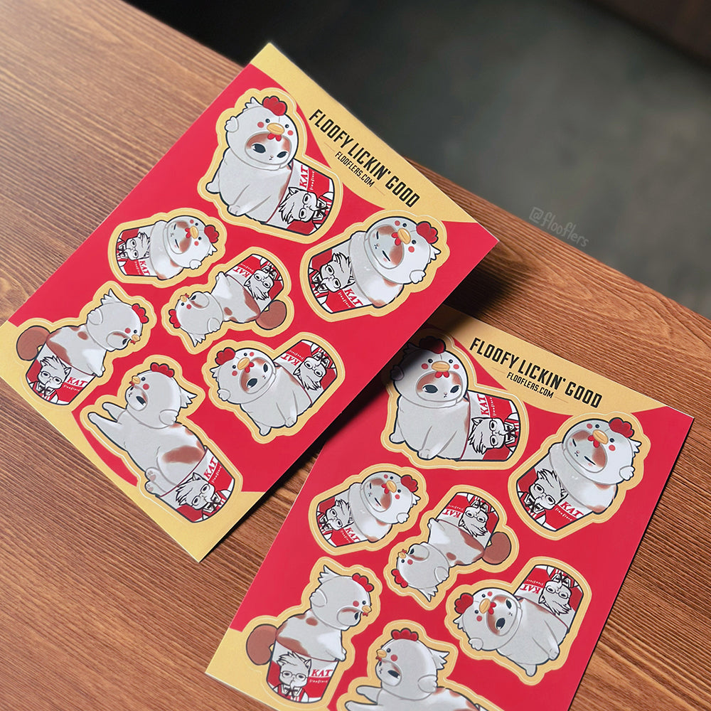 Floofy Lickin' Good - Sticker Sheet