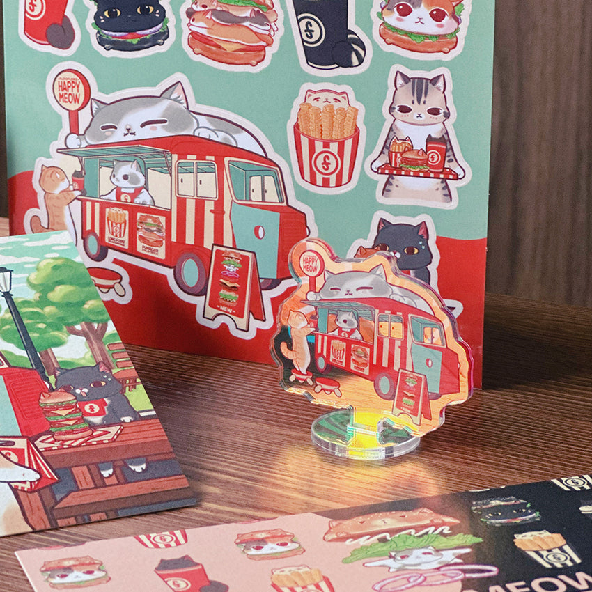 Happy Meow Food Truck - Acrylic Stand