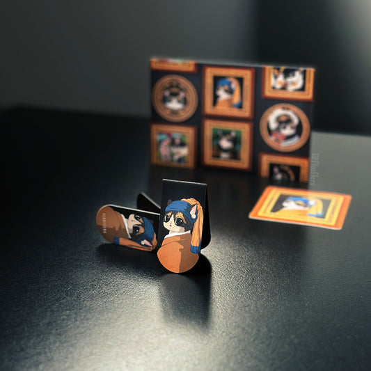 Cat with Purrs - Magnetic Bookmark