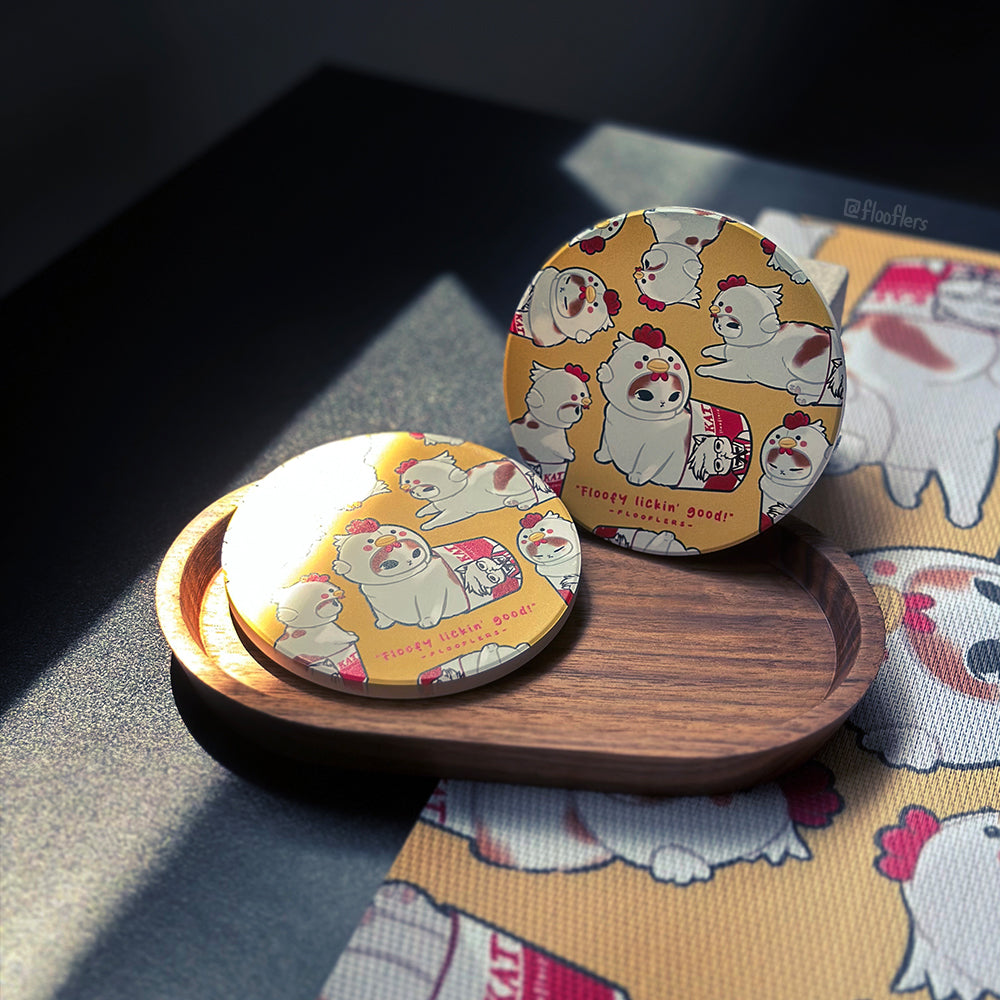 Floofy Lickin' Good - Coaster