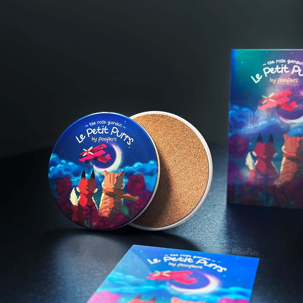 Le Petit Purrs - The Rose Garden - Coaster