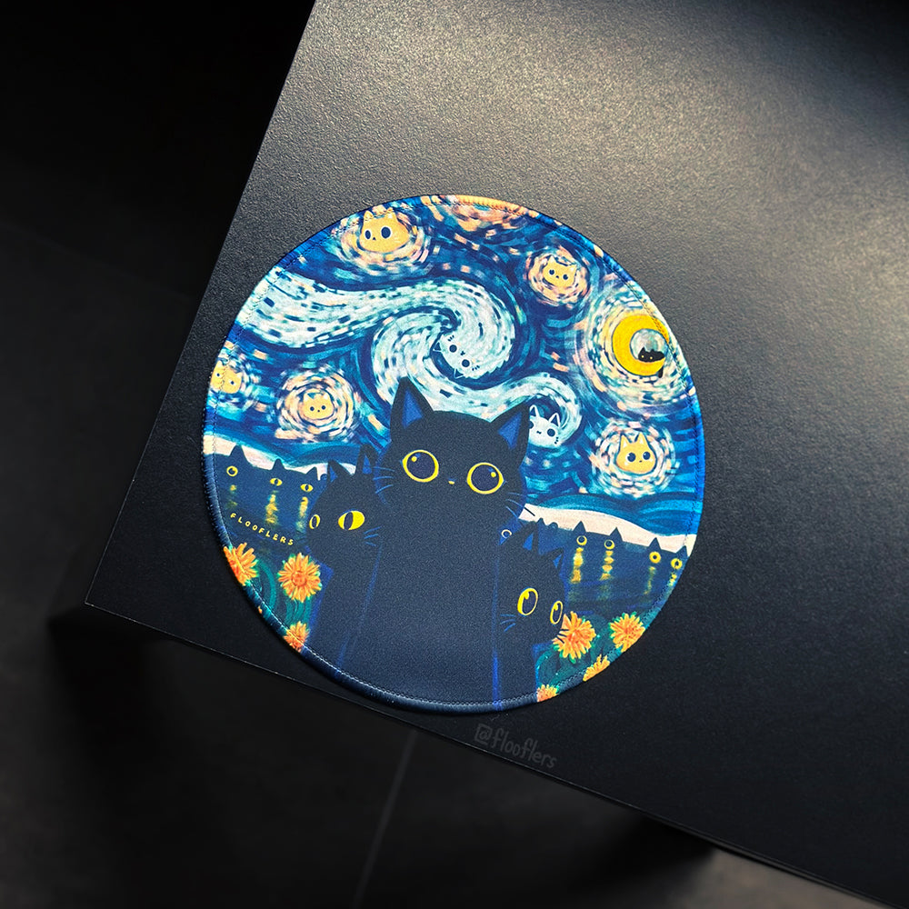 Starry Meows - Mouse Mat