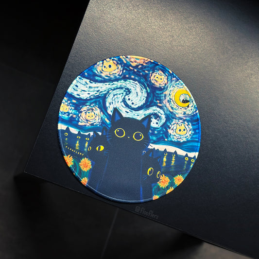 Starry Meows - Mouse Mat