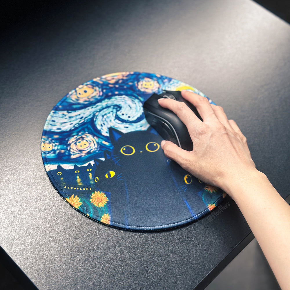 Starry Meows - Mouse Mat