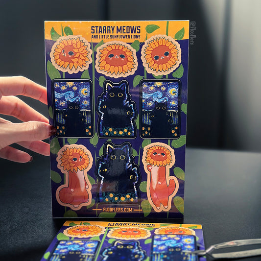 Starry Meows - Sticker Sheet
