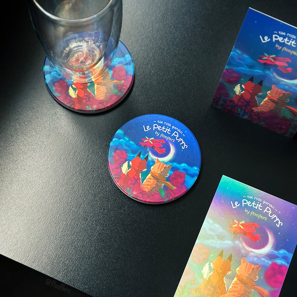 Le Petit Purrs - The Rose Garden - Coaster
