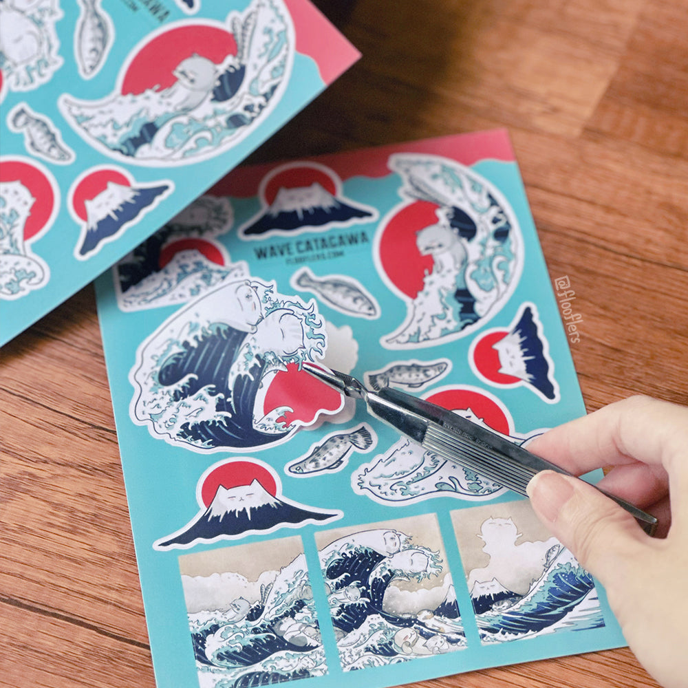 Catagawa Wave II - Vinyl Sticker Sheet