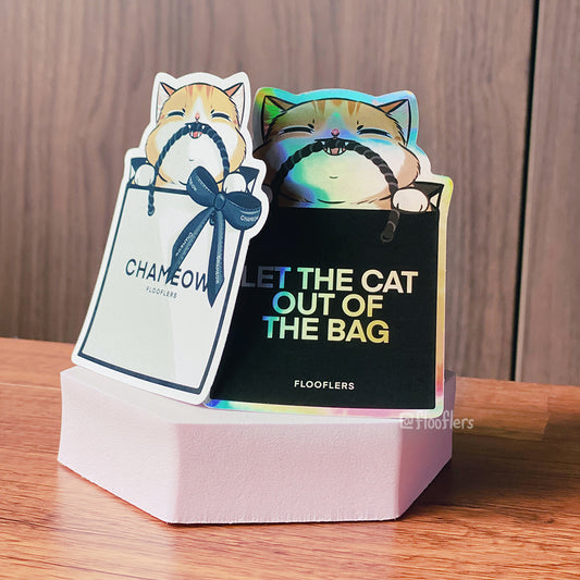 Paper Bag Cat- Die-cut Sticker Set