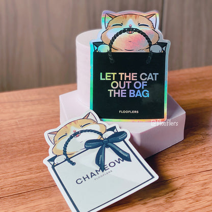 Paper Bag Cat- Die-cut Sticker Set