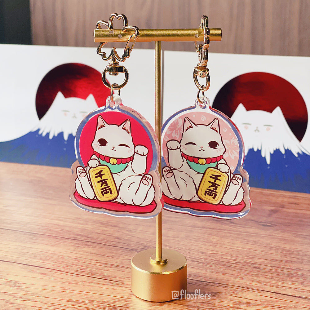 Maneki Neko - Acrylic Keychain