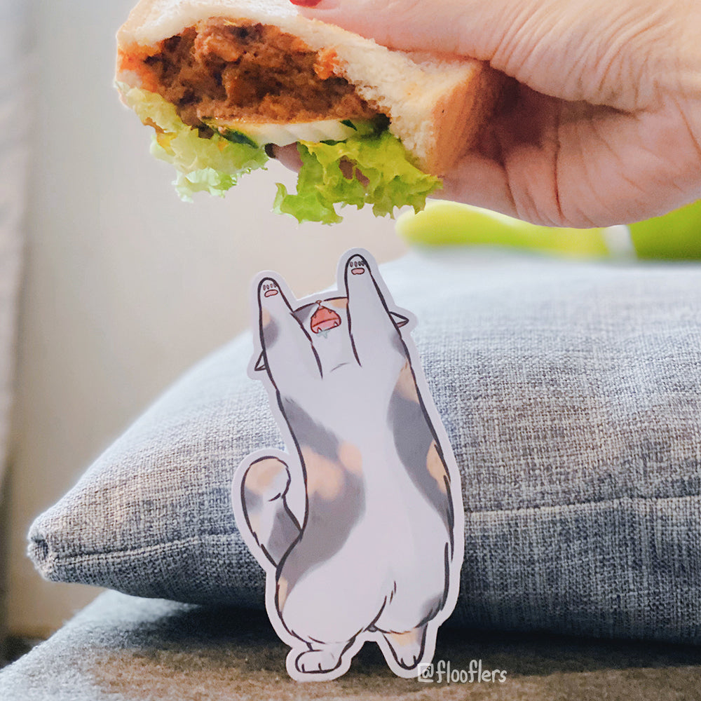 Hungry Floof - Die-cut Sticker