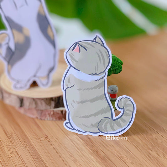Standing Floof - Die-cut Sticker