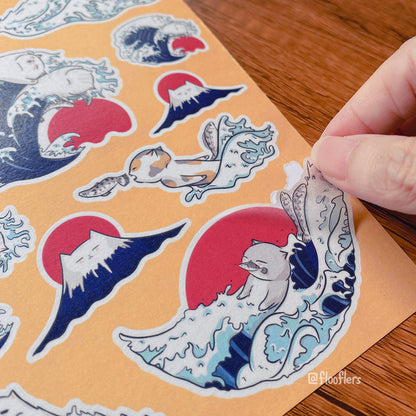 Catagawa Wave - Washi Sticker Sheet