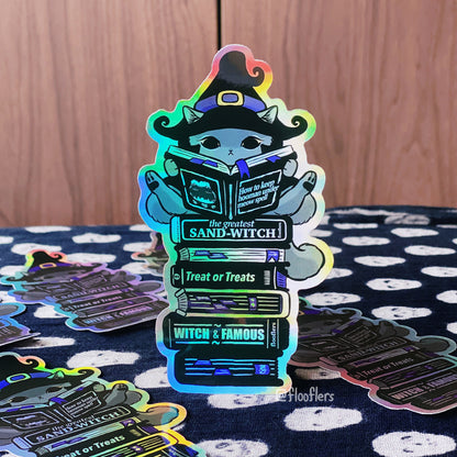 Witch & Books - Die-cut Sticker